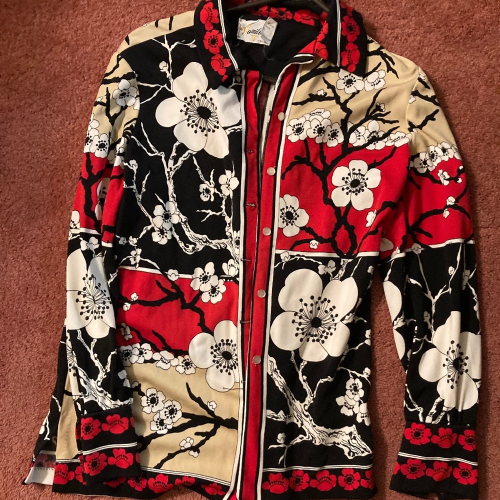 Vintage 1970s Hamilton "8" Dallas Button Down Shirt Shacket